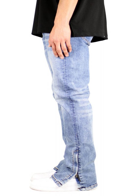 M.Blue Flare Zipper Jeans