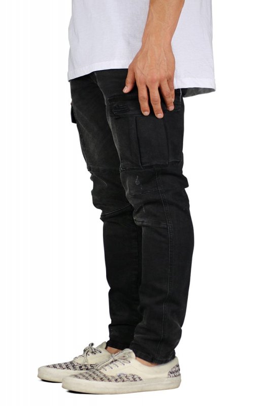 Black Cargo Jeans