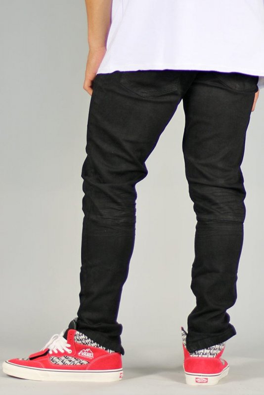Jet Black Stack Zipper Jeans