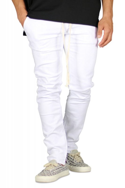 White Zipper Pants