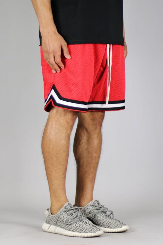 Red Mesh Shorts