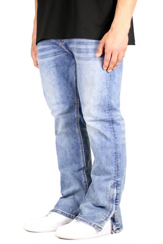 M.Blue Flare Zipper Jeans