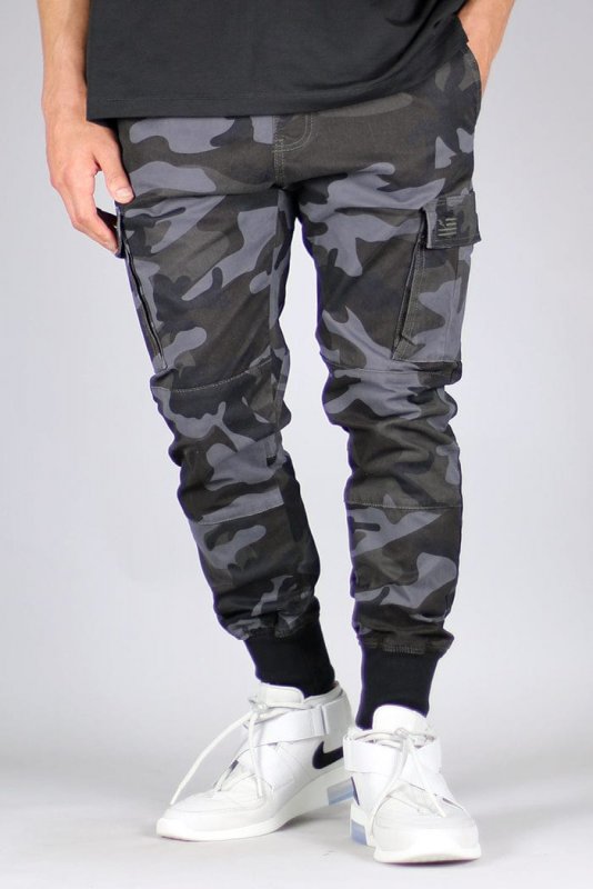 Black Camo Cargo Joggers