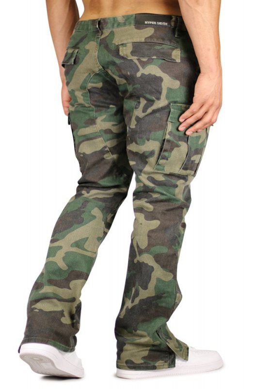 Camo Flare Cargo Pants
