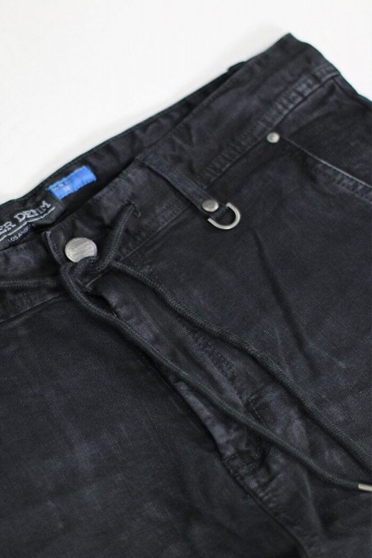 Black Gnu Zipper Jeans